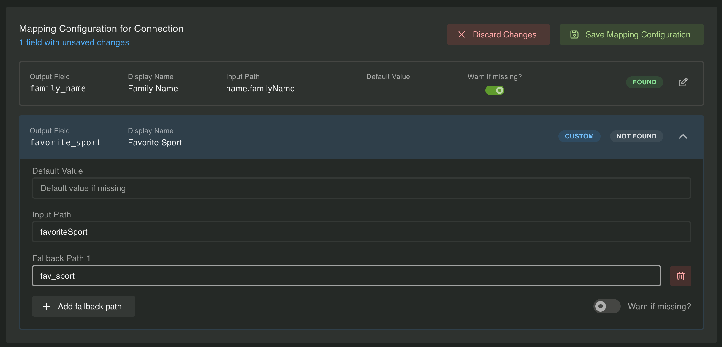 fallback paths in the dashboard