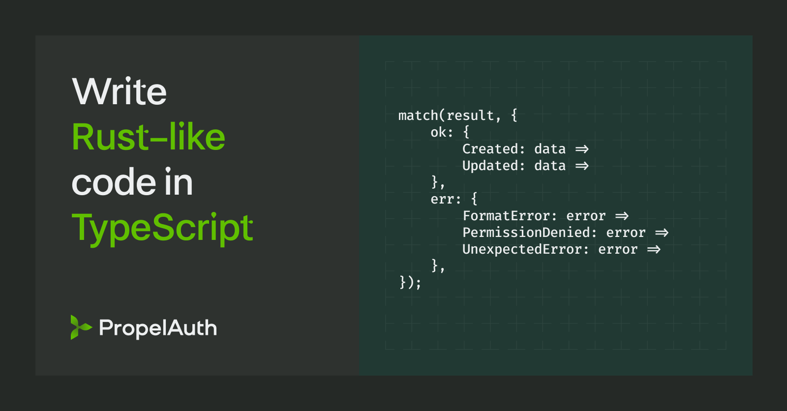 Write Rust-like code in TypeScript