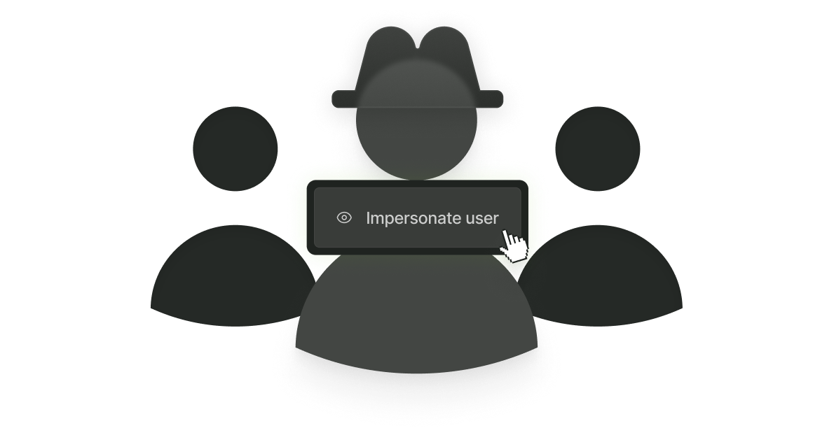 Image showing a User Impersonation button